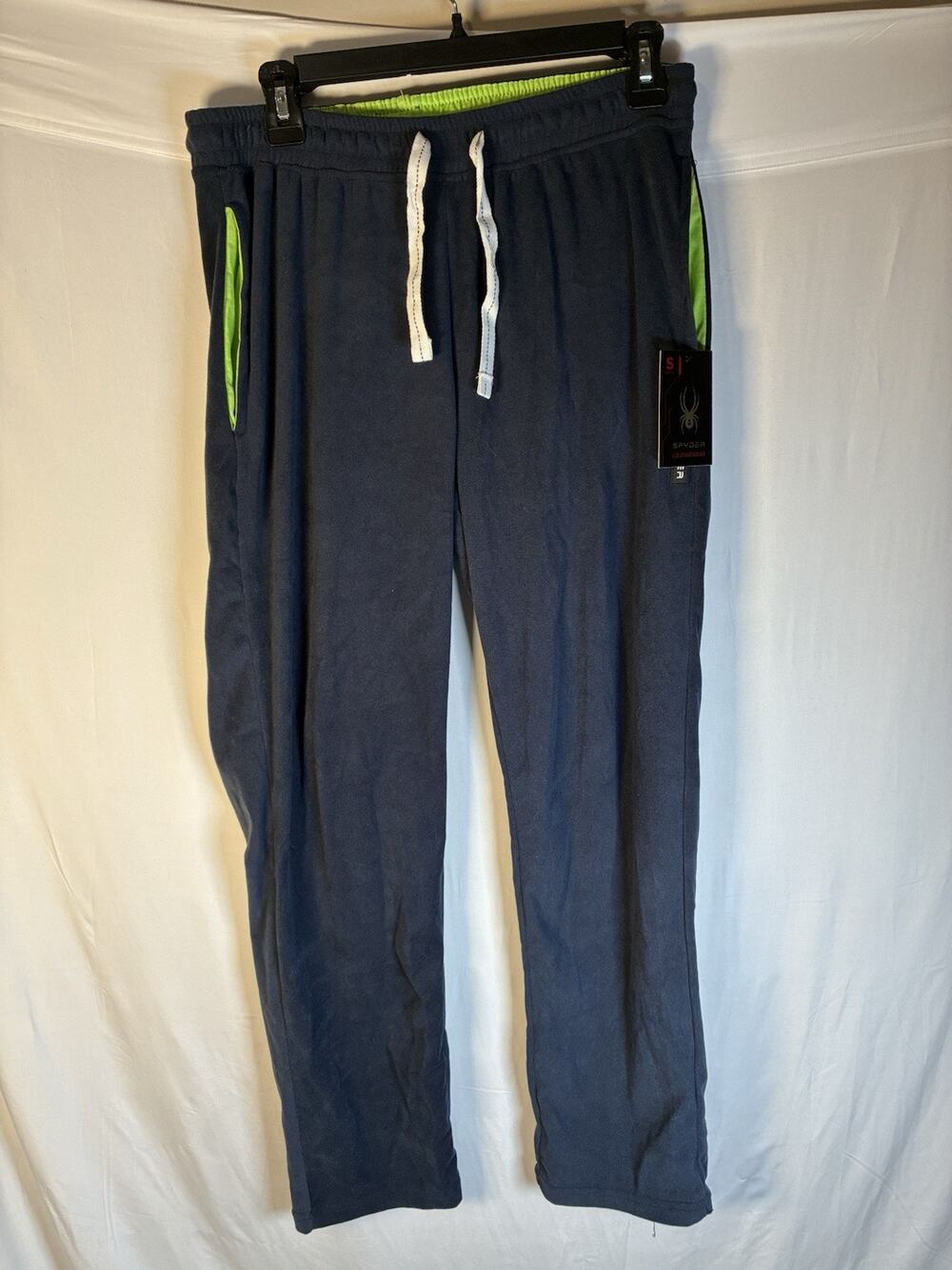 NWT Spyder Men’s Lounge Pants Navy Small Casual Fleece Sweatpants Everyday